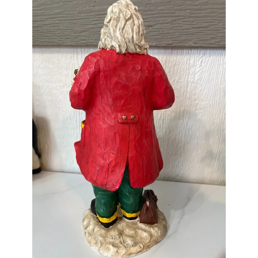 Doctor Santa‎ Claus Figurine Holding Teddy Bear Vintage Christmas Decor